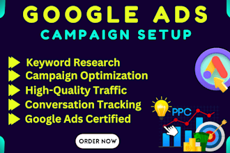 setup and manage google ads PPC campaigns to skyrocket ROI