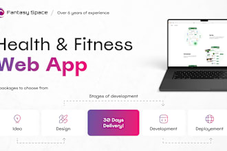 create a scalable web app for your health and fitness industry startup