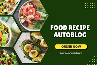create an autopilot food recipe autoblog website with ai