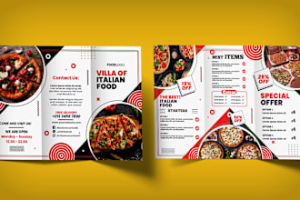 do restaurant menu design, food menu design, menu board