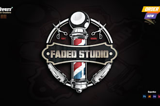 design professional barbershop, barber and modern logo