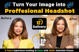 professional business, corporate headshot photo edit, and portrait retouching
