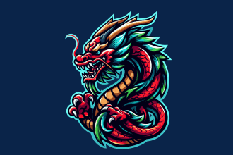 design super japanis dragon mascot logo for your company