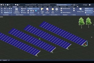 draw panel layouts for solar pv projects in autocad
