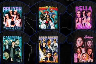 design 90s vintage bootleg rap for your tee