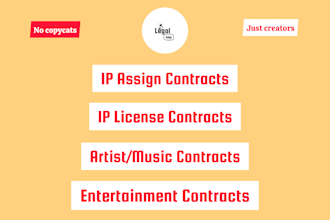 write ipr and media agreements, contracts and drafts