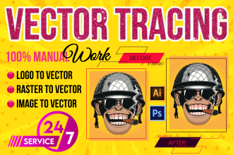 do vector tracing, vectorize image, convert files edit,modify redraw logo design
