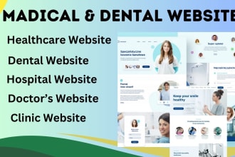 create a dental , clinic website and healthcare website in wordpress