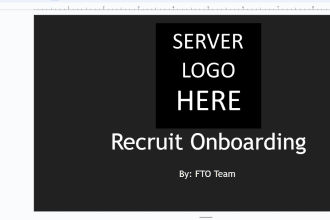 create your fivem server onboarding presentation