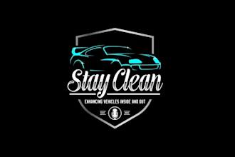 design car, automotive car wash logo