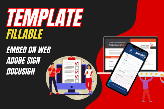 create fillable interactive pdf template docusign, adobe sign