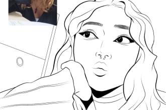 draw a line sketch of any image to draw a coloring book