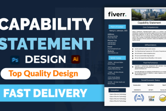 design your federal government capability statement within 6 hours