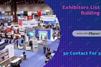 collect any list exhibitors decision makers email for you