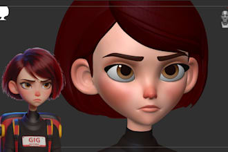 do stylized 3d character modeling for your animation project
