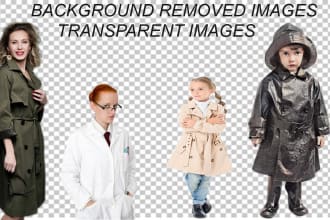 do transparent white background removal of different images