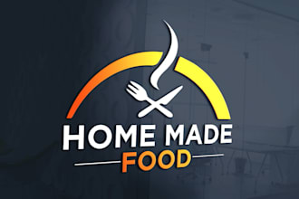 design food, juice bar, hot pizza, candy, chocolate, and minimalist logo