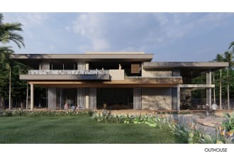 design and render 3d exterior for your house, commercial building