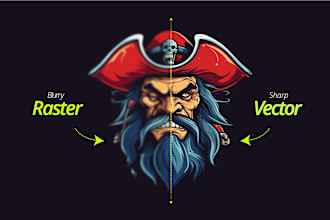 vector tracing, redraw, raster to vector recreate, trace logo