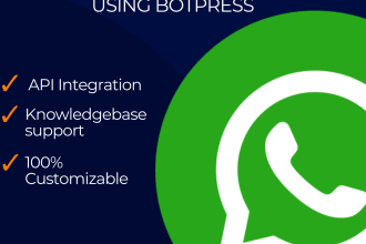develop a custom whatsapp chatbot for you using botpress
