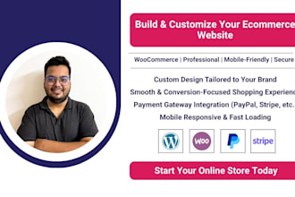 build and customize your ecommerce website or woocommerce online store
