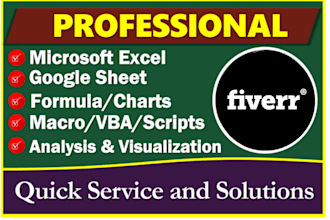 custom excel, google sheet with formulas and vba, macros