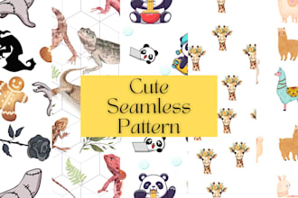 do cute animal seamless floral pattern textile fabric prints for baby clothing