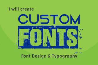 design custom font design typography ttf otf font files