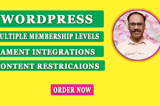 wordpress membership website develop