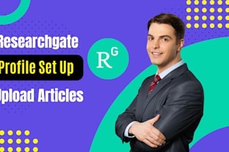 create researchgate and upload articles
