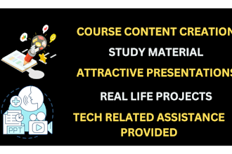 provide tech related  presentations and course content