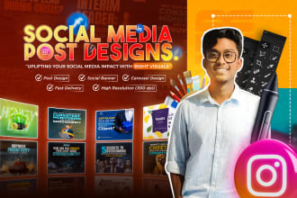 design creative facebook ads banner, instagram post, linkedin social media post