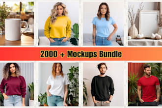 supply 2000 mockup bundle gildan tshirt 3001 mockup white mug frame mockups