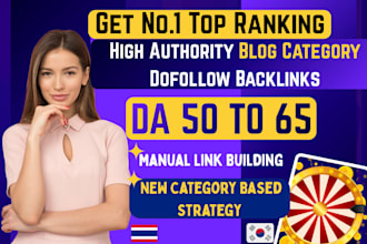 high da blog category SEO backlinks for thailand and korean top ranking
