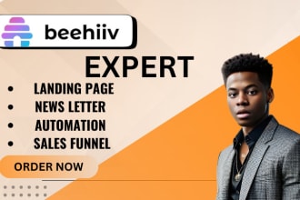 design beehiiv landing pages beehiive news letter setup beehiive account