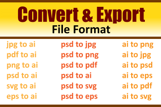 convert an export your file one format to another format