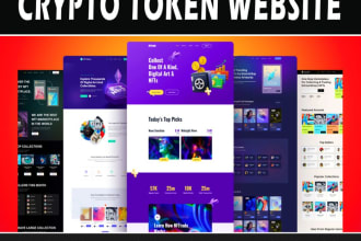 build crypto token, coin, meme, ico website, crypto website