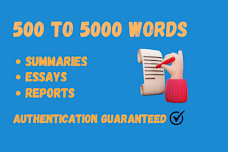edit 500 to 5000 words on any topic