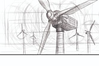 draw any type of vector line art illustration in one day