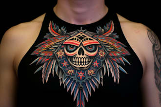 make awesome old school tattoo style design