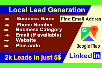 do local lead generation, google maps scraper, find email address