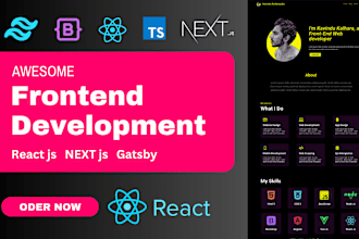 develop react, gatsby web app with graphql, sanity and headless cms