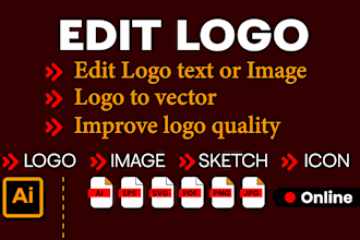 redo, redraw, resize, edit, recreate your logo or image in adobe illustrator