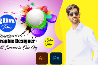 be your canva graphic designer, create editable ,logo, canvas expert