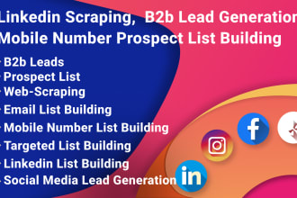 do linkedin b2b lead generation direct mobile number prospect list building