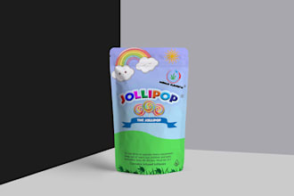 artwork for your packaging label, box package, bottle, pouch