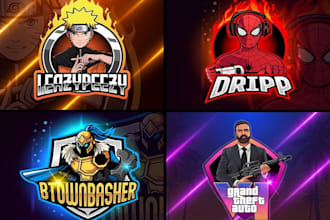 design a gaming mascot logo for twitch and youtube esports streamers
