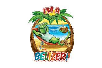 design a retro vintage beach logo with a mascot twist