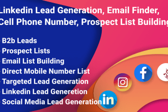 do linkedin lead gen email finder, cell phone number, prospect list building