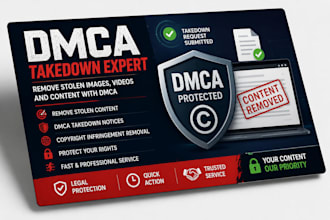 remove stolen images, videos and content with dmca
